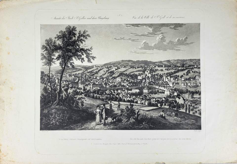 Ansicht Stadt St.Gallen von Südosten