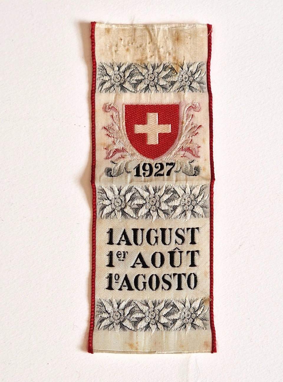 Andenken an den 1. August, Abzeichen für den Schweizer Nationalfeiertag