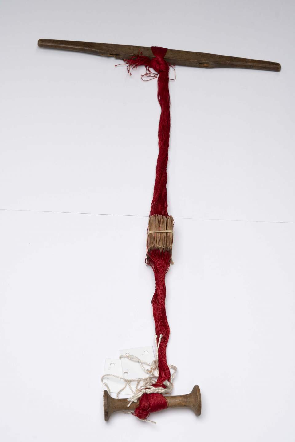 aufgespannte Kette, vorbereitete Arbeit