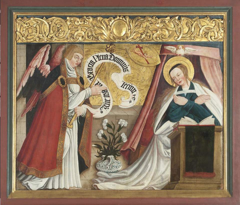 Tafelbild Hl. Christophorus und Mariae Verkündigung