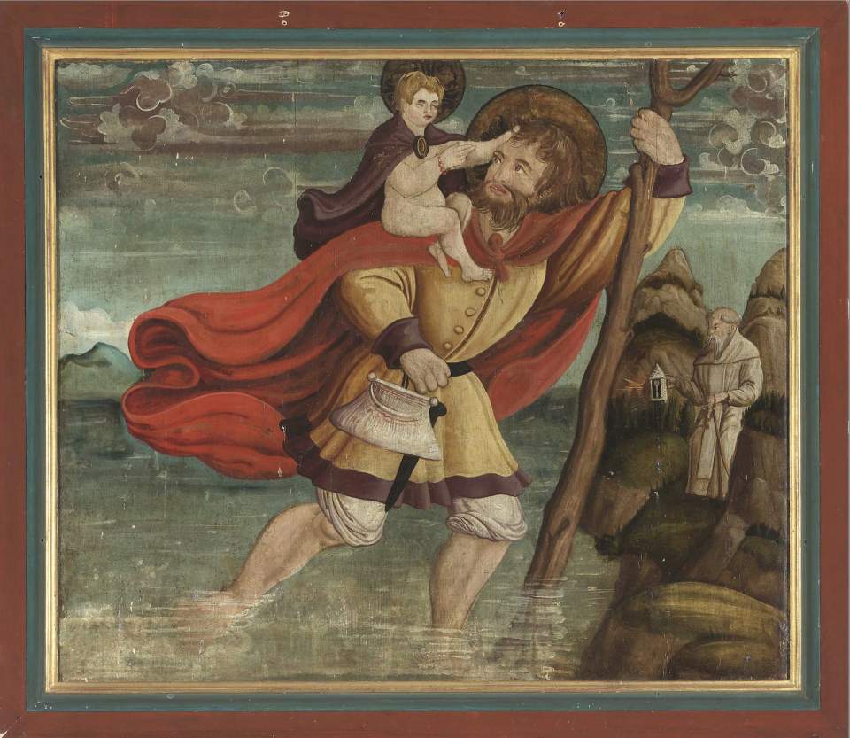 Tafelbild Hl. Christopherus und Maria Verkündigung
