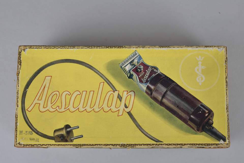 Rasiergerät mit Schachtel, Aufsätze 