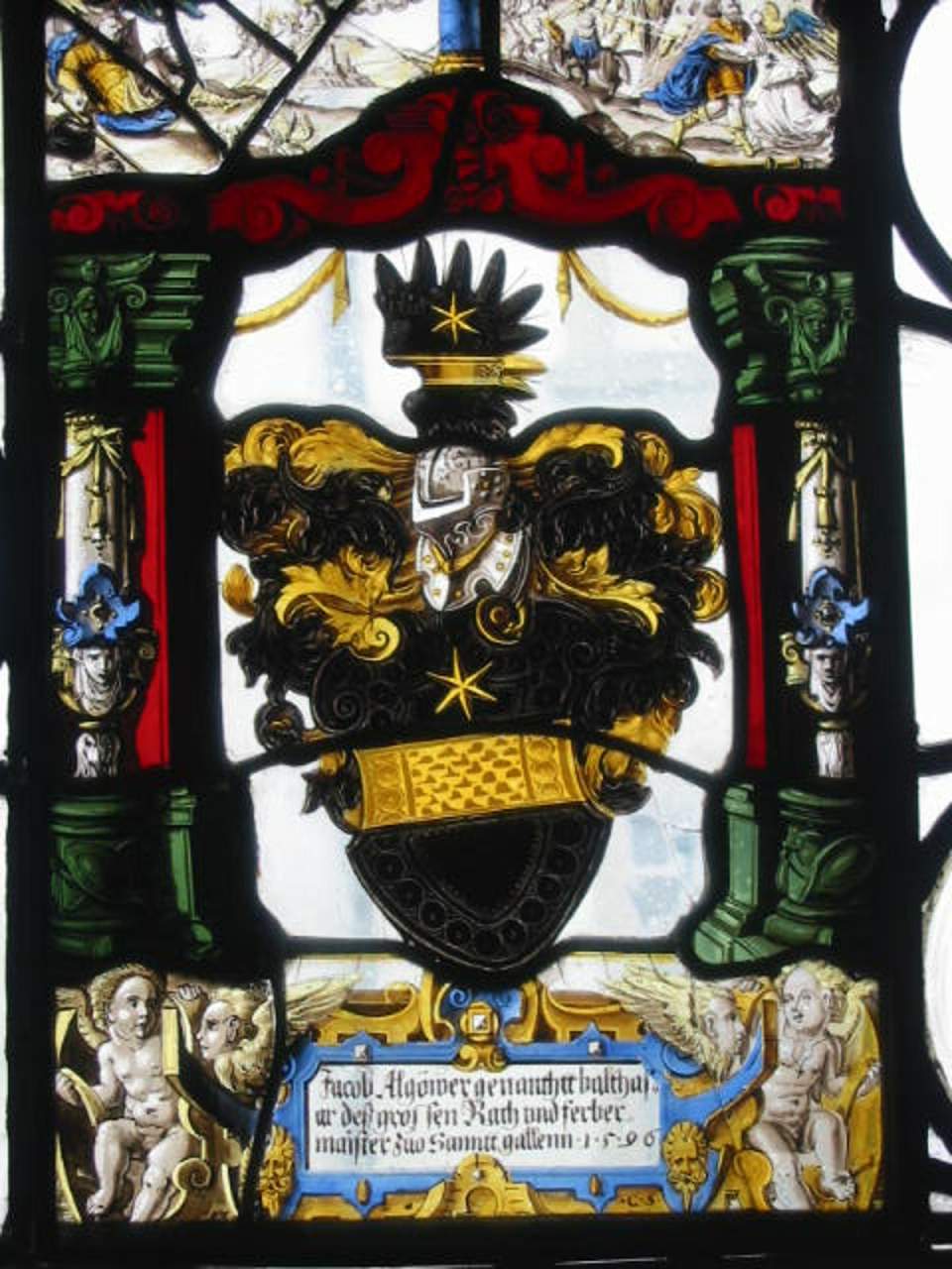 Wappenscheibe von Jacob Allgöwer (Allgäuer), Glasgemälde