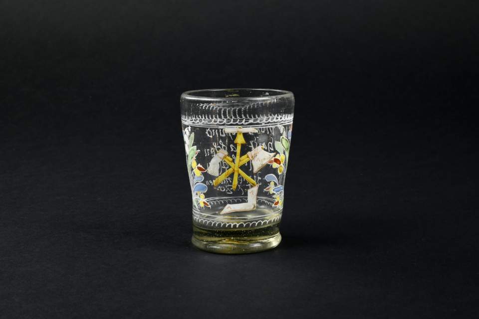 Trinkglas der Zimmerleute, Becherglas, Flüeliglas