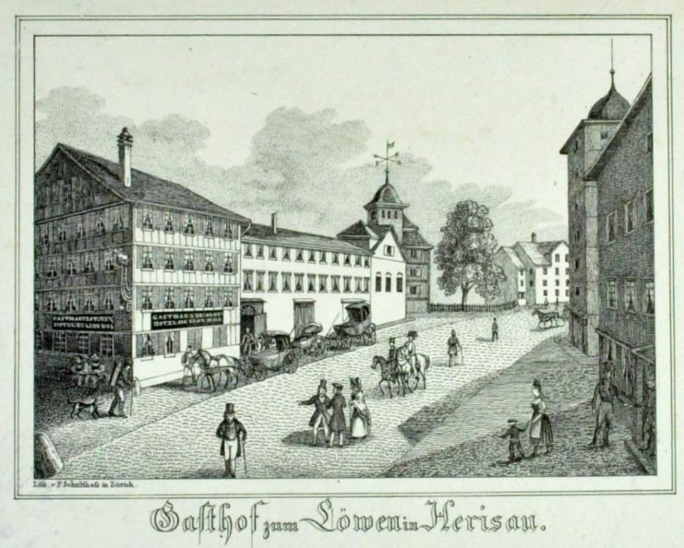 Ansicht Herisau, Gasthof zum Löwen