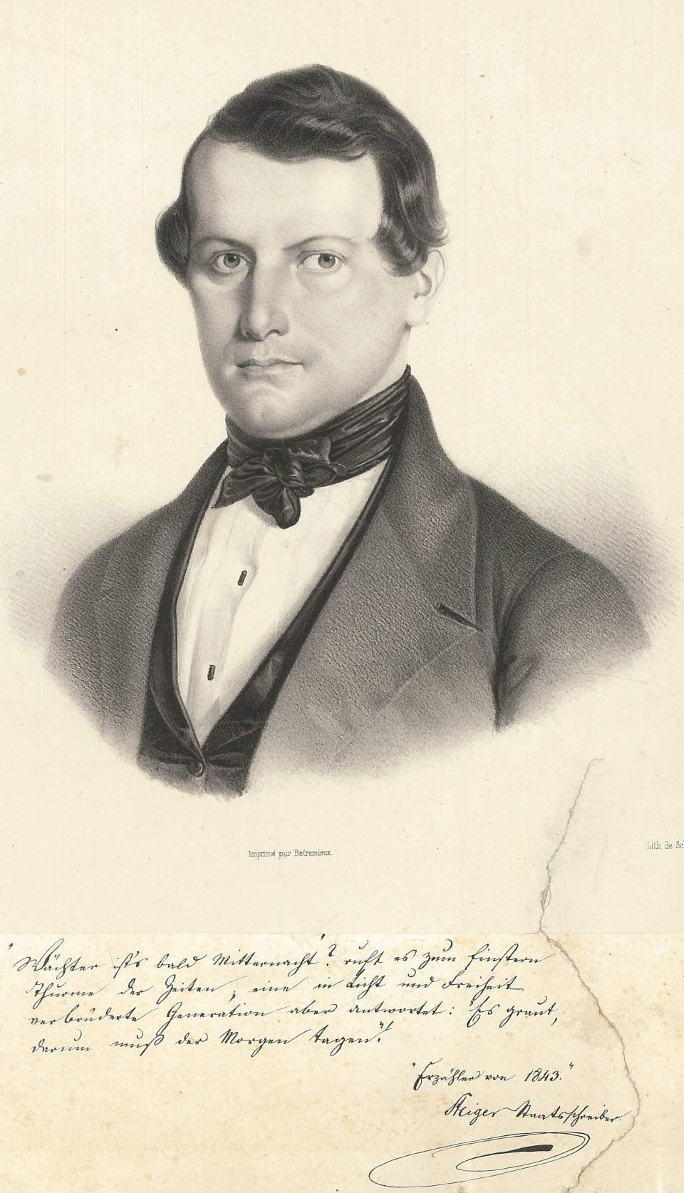 Porträt des Staatsschreibers Steiger 1843