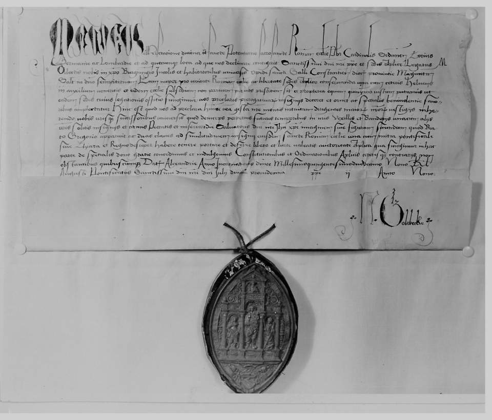 Aufnahme des Bannerbriefes zum Juliusbanner 1512
