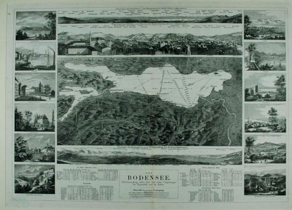 Ansicht Bodensee, Illustrierte Zeitung vom 9. Mai 1857, Ansicht St. Gallen