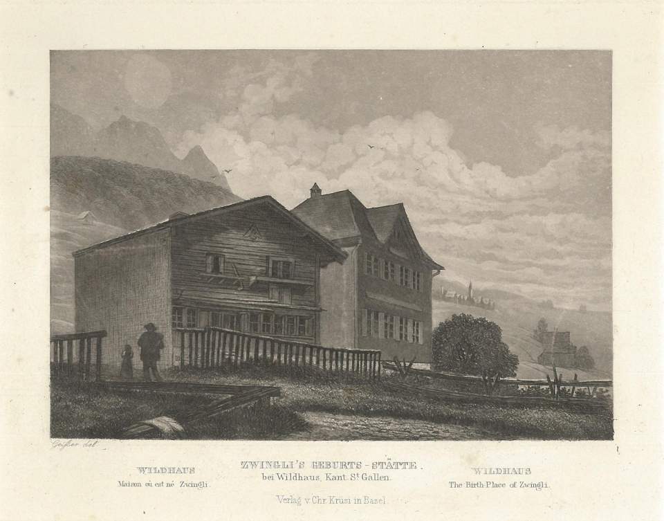 Ansicht Zwinglis Geburtsstätte, Wildhaus