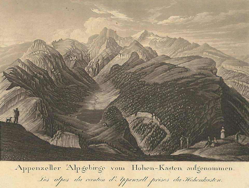 Grafik, Appenzeller Alpgebirge und Hoher Kasten