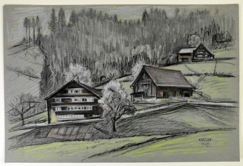 Ansicht Appenzeller Bauernhäuser