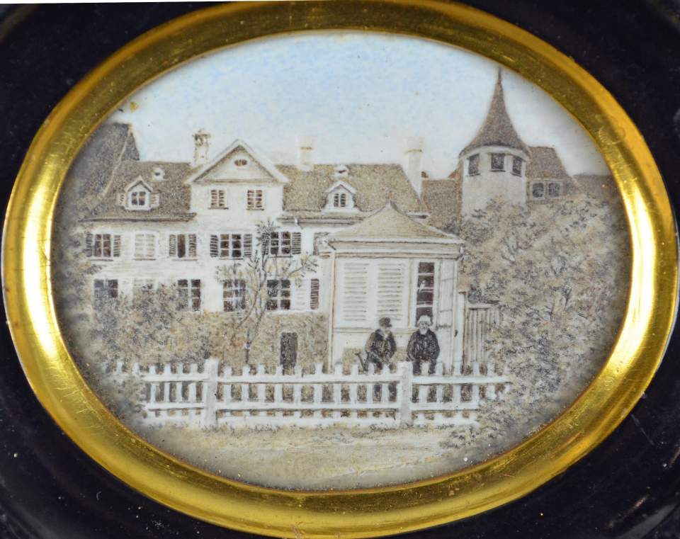 Freihof und Rösslitor, St. Gallen; Haarstaubbild, um 1870