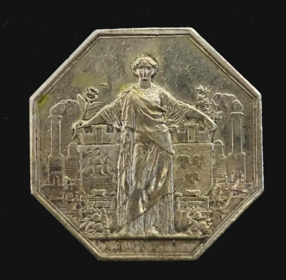 Medaille, Klippe, Eröffnung der Eisenbahn Paris - Orléans