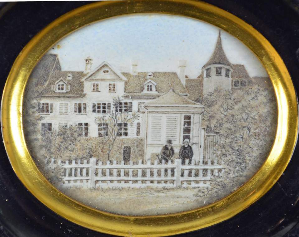 Haarbild mit Ansicht Freihof und Rösslitor, St. Gallen