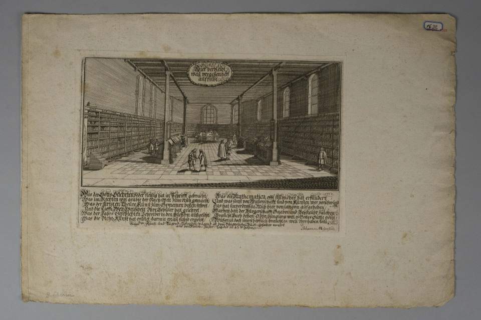 Blick in die Bürgerbibliothek in der Wasserkirche in Zürich