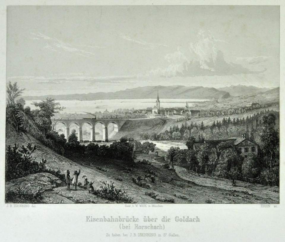 Ansicht Eisenbahnbrücke über die Goldach
