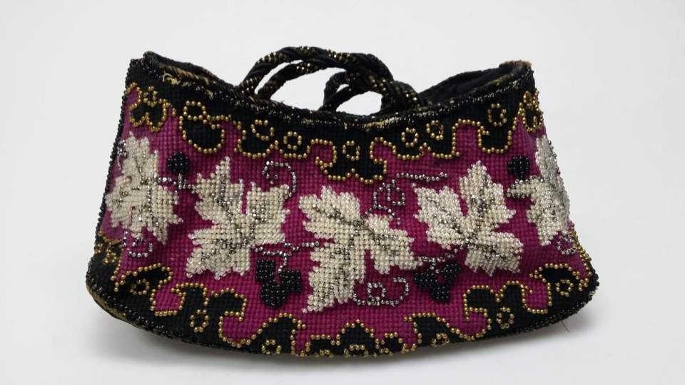 Bestickte Handtasche, Damentasche, Henkeltasche, Tasche
