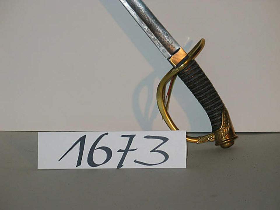 Säbel, eidg. Ord. 1852, Artillerieoffizier