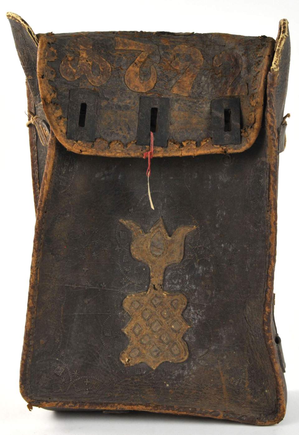 Satteltasche aus Leder; Ledersatteltasche