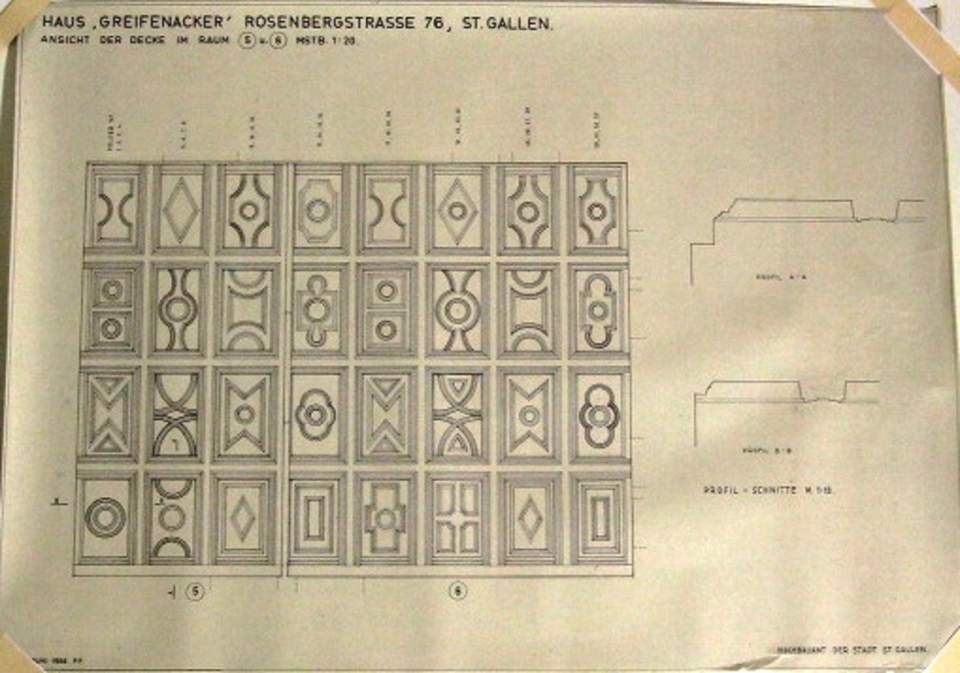 Fotokopien und Aufnahmezeichnungen Haus "Greifenacker"