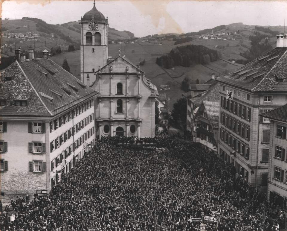 3 Grossfotografien aus Appenzell, Landsgemeinde Trogen, Churfirsten