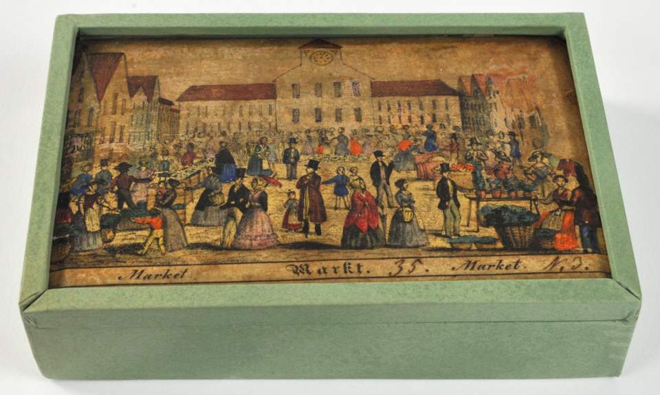 Schatulle, Holzschachtel zu Zinnfiguren
