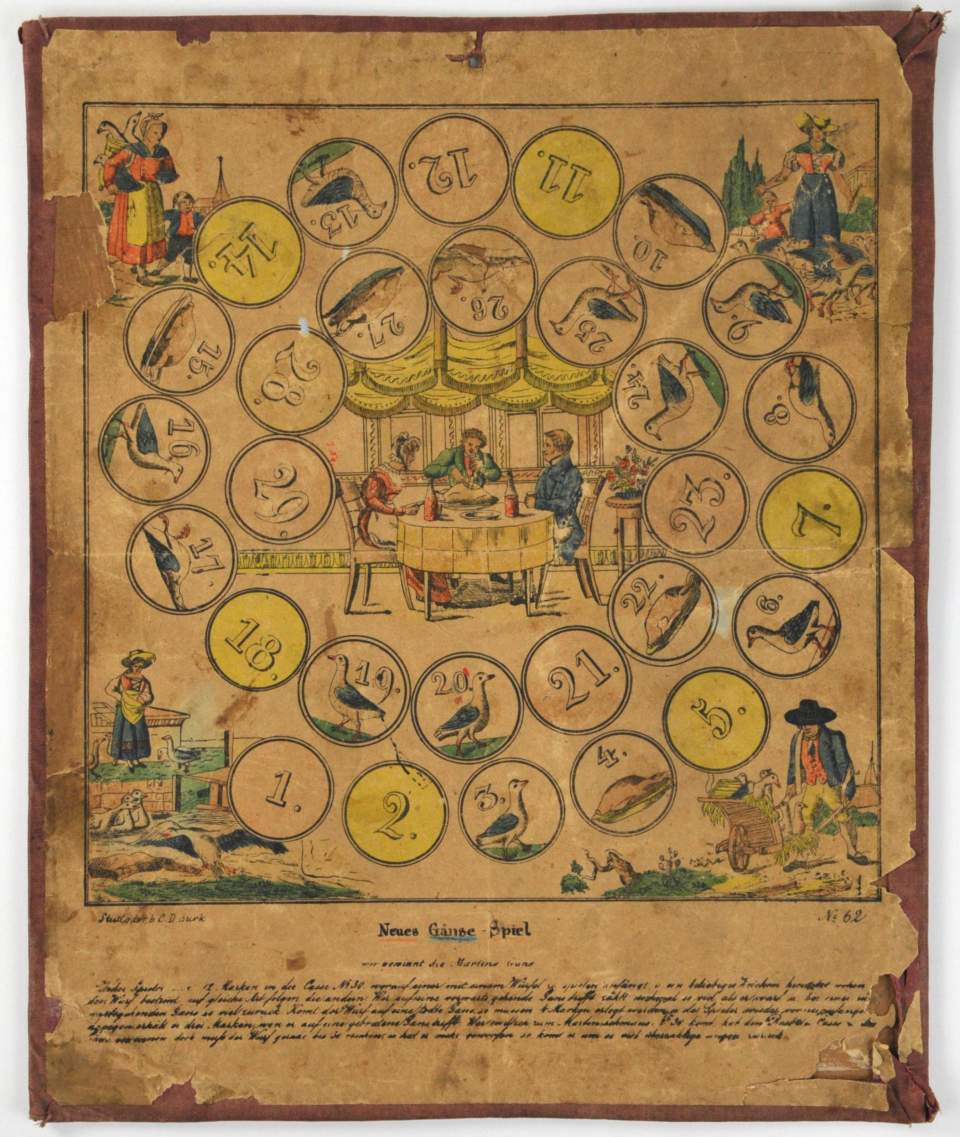Gänsespiel, Gesellschaftsspiel, Brettspiel