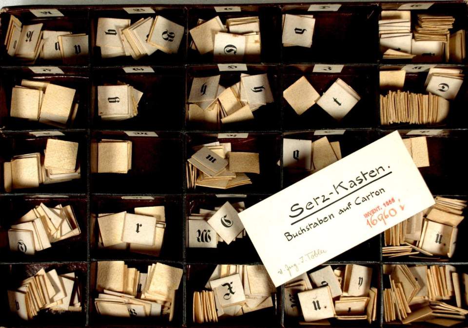 Buchstaben-Setzkasten