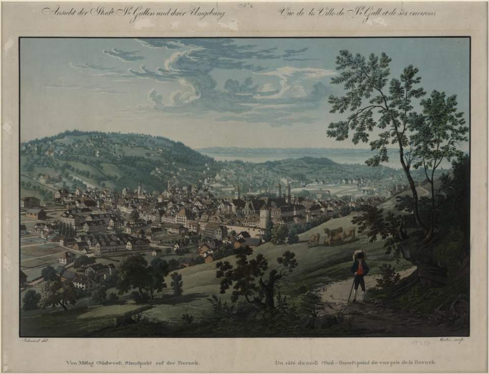 St. Gallen von Südwesten, von der Bernegg