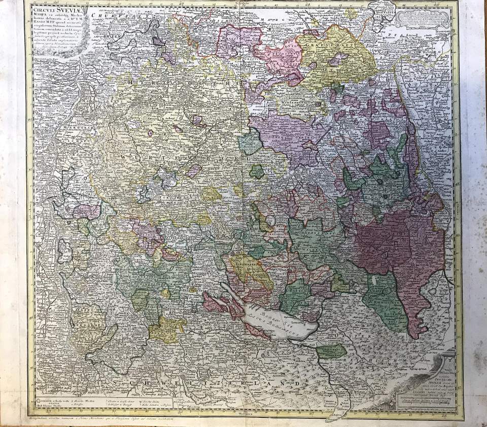 Landkarte Schwäbischer Kreis, Circuli Sueviae mappa...