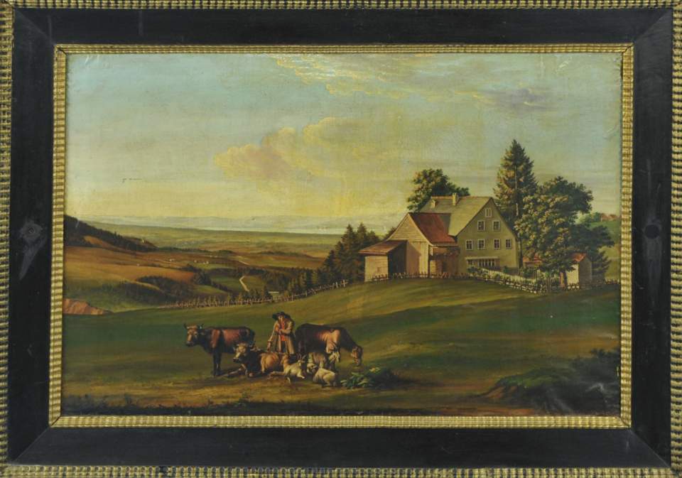 Ölgemälde, Gemälde Landgut auf Rosenberg