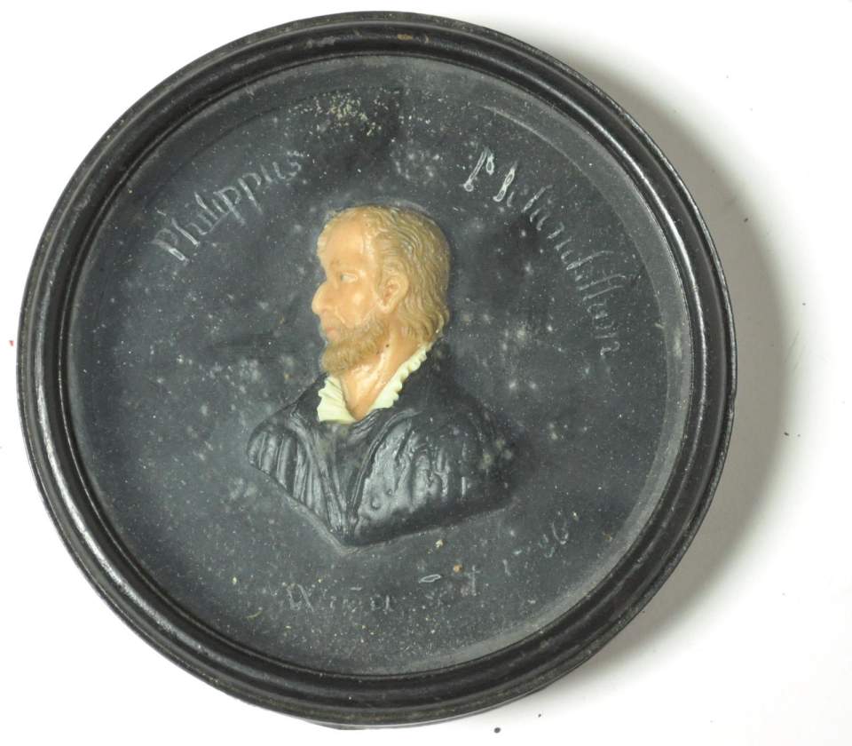 Wachsmedallion, Wachsbild, Philippus Melanchthon