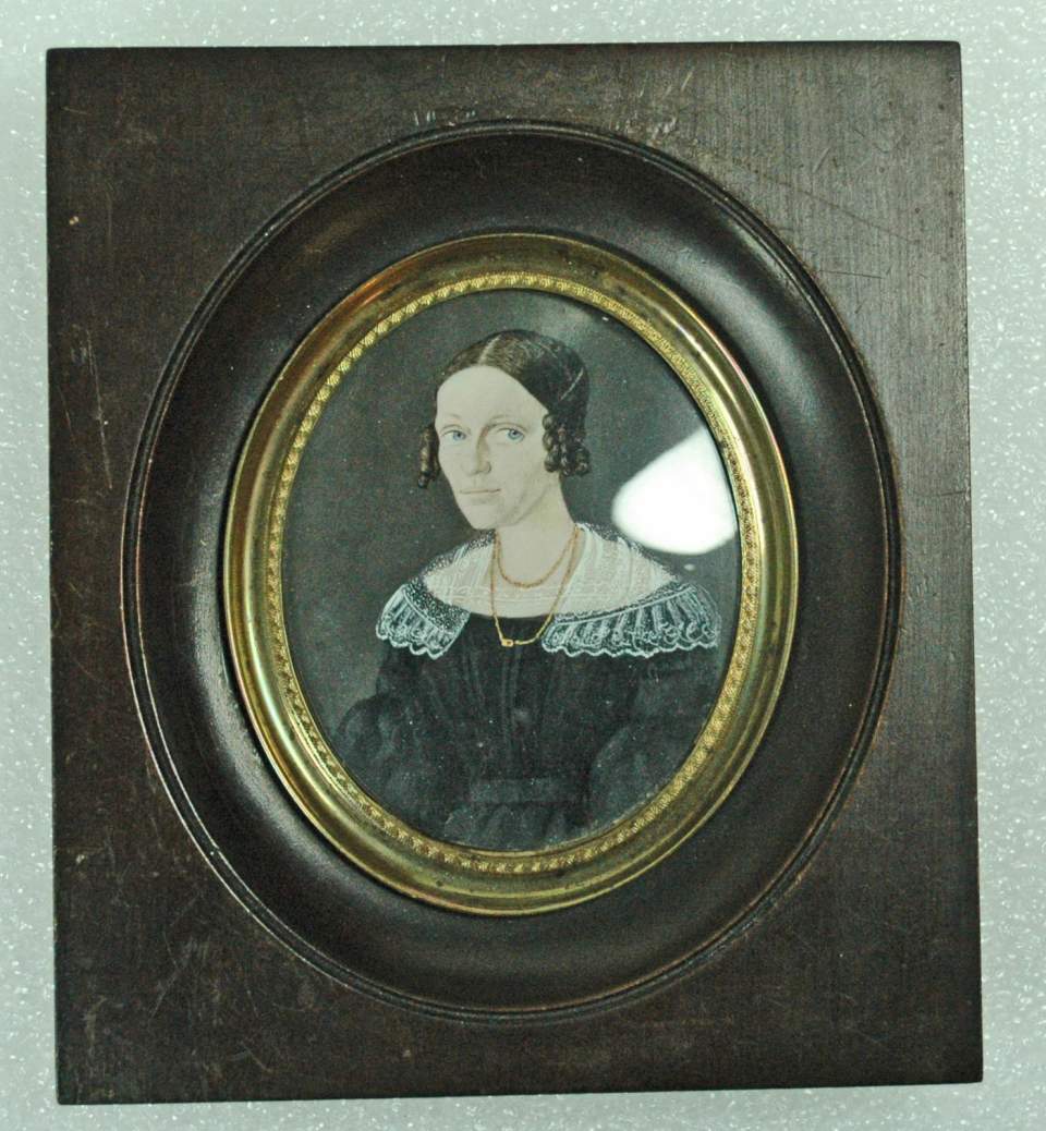 Porträt, Bildnis der Ottilia oder Othilia Erpf-Ebneter, Miniatur