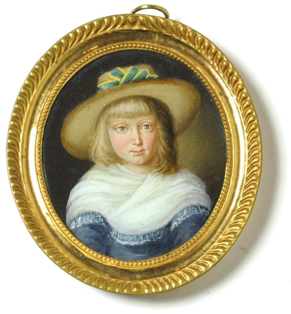 Bildnis des Alfred Gottfried Scheitlin (1814-1820), Sohn des Prof. P. Scheitlin (1779-1848) (Miniatur)
