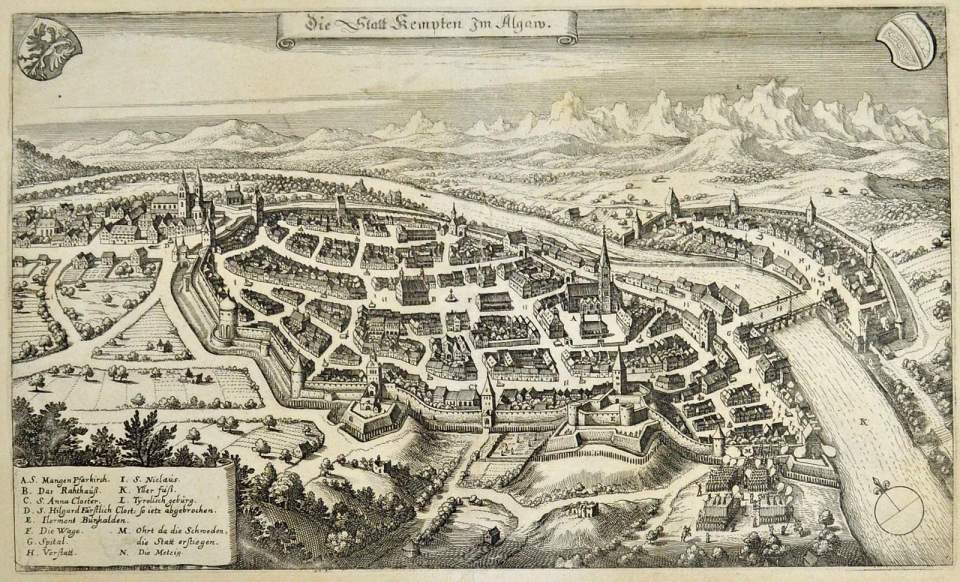 Ansicht Stadt Kempten im Allgäu