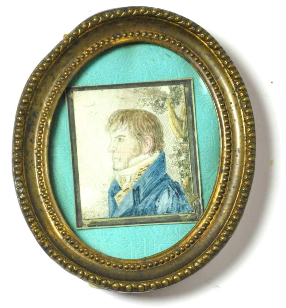 Bildnis des Abraham Glinz, Eichmeister und Drucker, verh. m. Ursula Oberreith (Miniatur)