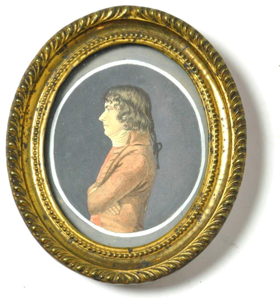 Bildnis eines unbekannten jungen Mannes, Onkel von Frau Anna Katharina Glinz-Müller, Frau von Jakob Christoph Glinz (geb. 1730) (Miniatur)