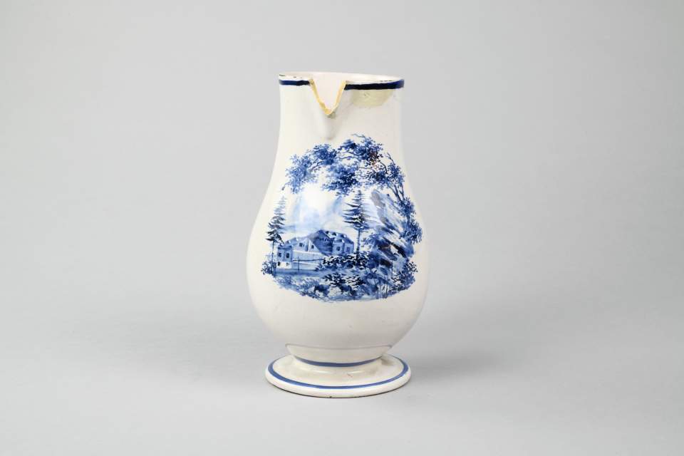 Fayence Krug, Deckel fehlt